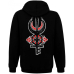 Sarana - Muerte (Black) Kangaroo Pocket Hoodie with a Zipper