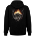 Death on a Motorcycle Kangaroo Pocket Hoodie with a Zipper