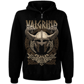 Viking (Valgrind) Kangaroo Pocket Hoodie with a Zipper