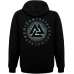 Raven (Valknut) Kangaroo Pocket Hoodie with a Zipper
