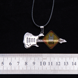 Guitar (Steel Color, with Steel Overlay) Pendant