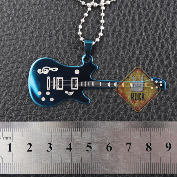 Guitar (Blue) Pendant