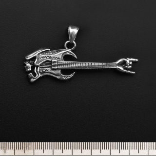 Guitar (Sign of the Horns) (SS-008) Pendant