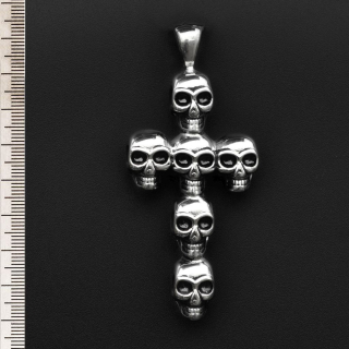 Cross Made Of Skulls (SS-003) Pendant