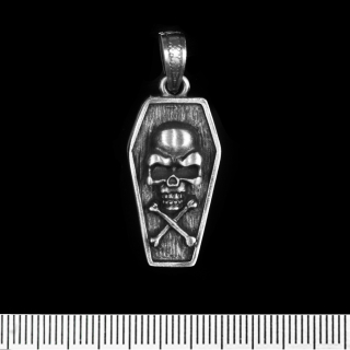 Coffin with a Skull (pth-021) Pendant