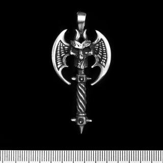 Ax with a Skull (pth-023) Pendant