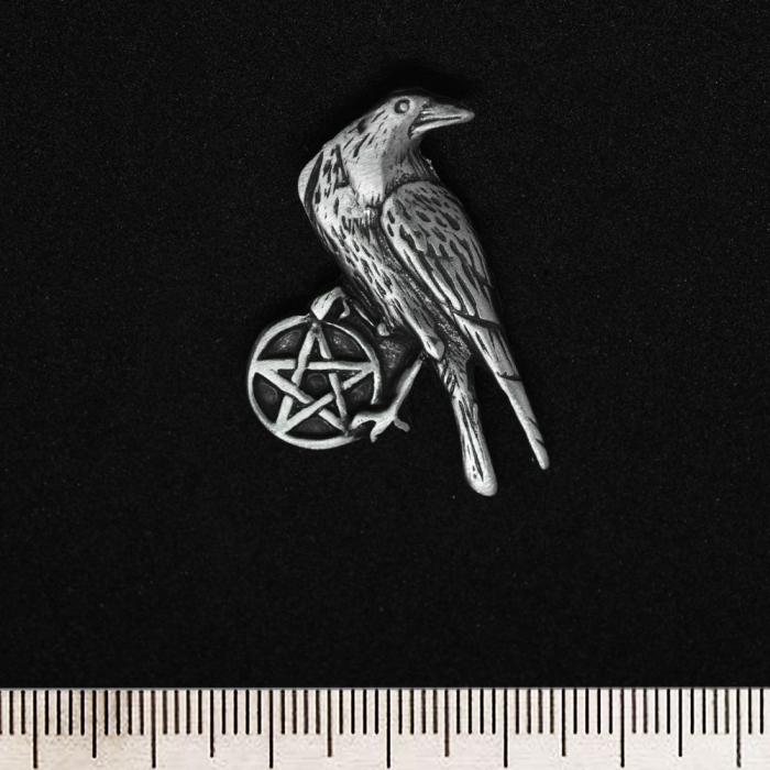 Crow with Pentagram (pth-065) Pendant