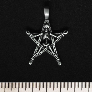 Skeleton on Pentagram (pth-071) Pendant