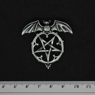 Bat on the Inverted Pentagram (SS-026) Pendant