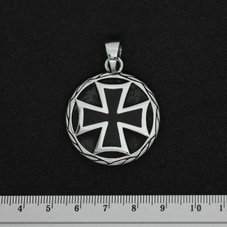 Black Templar Cross (Locket) (SS-031) Pendant