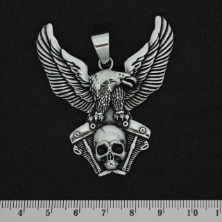 Eagle (Motor with a Skull) (SS-034) Pendant
