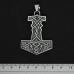 Thor's Hammer (Viking Head) (SS-036) Pendant