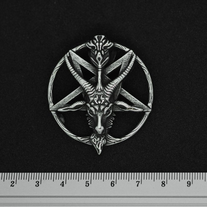Inverted Pentagram with a Goat (SS-041) Big Pendant