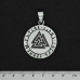 Viking, Valknut (Futark) (SS-023) Two-Sided Pendant