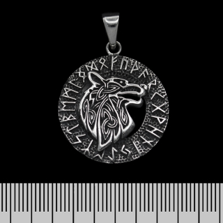 Fenrir (Futark) (925 Silver) Pendant