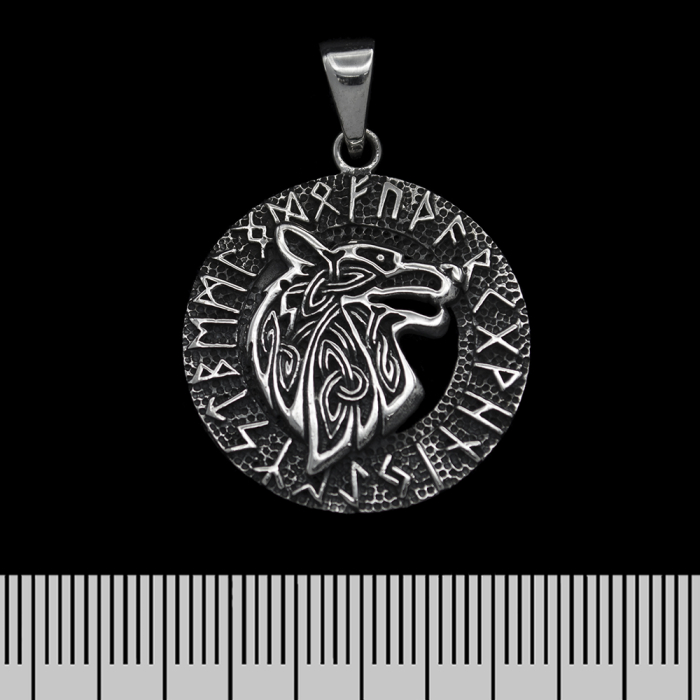 Fenrir (Futark) (925 Silver) Pendant