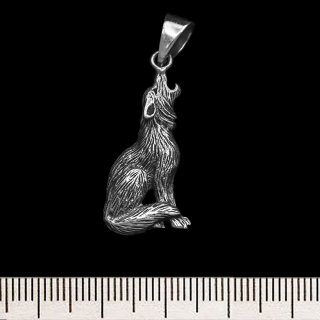 Howling Wolf (925 Silver) Pendant
