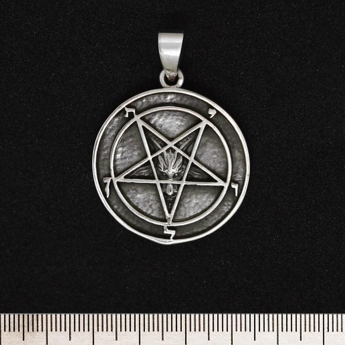 Inverted Pentagram (Locket) (925 Silver) Pendant