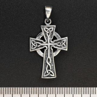 Celtic Cross with Triquetras (925 Silver) Pendant