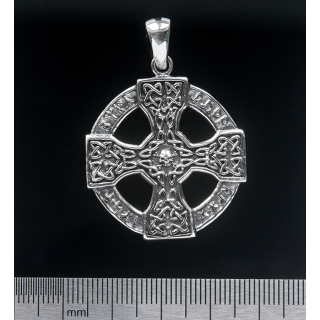 Celtic Cross with a Skull (925 Silver) Pendant