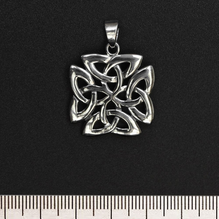 Cross Made Of Triquetras (925 Silver) Pendant