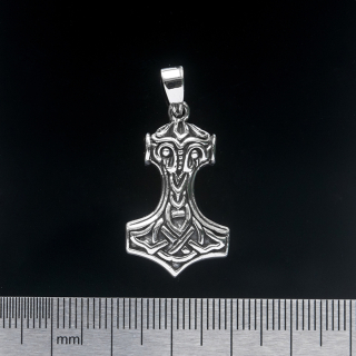 Thor's Hammer (Braided Pattern) (925 Silver) Pendant