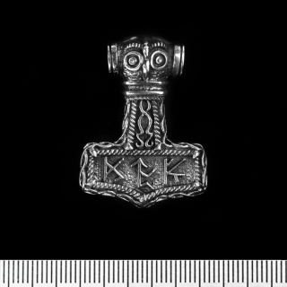 Thor's Hammer (Runes, Big) (925 Silver) Pendant