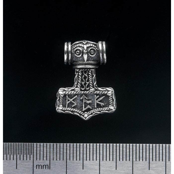 Thor's Hammer (Runes) (925 Silver) Pendant