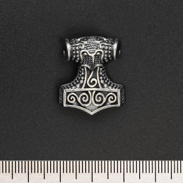 Thor's Hammer (Pattern) (925 Silver) Pendant