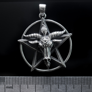Pentagram with a Goat (925 Silver) Pendant
