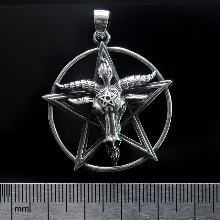 Pentagram with a Goat (925 Silver) Pendant