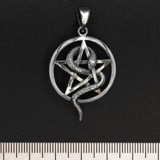 Pentagram with a Snake (925 Silver) Pendant