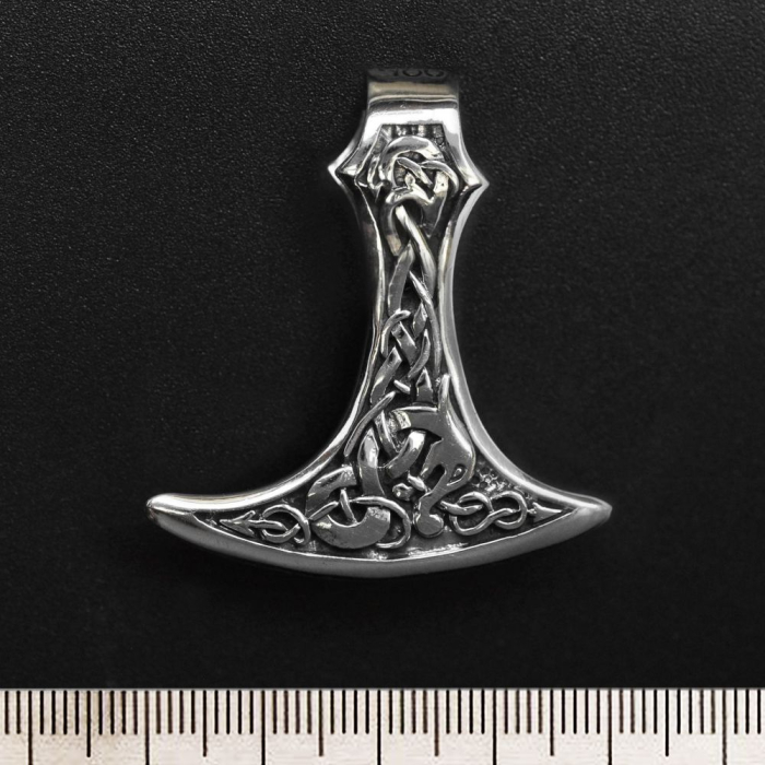 Peruns Ax (Overthrown Snake Pattern) (925 Silver) Pendant