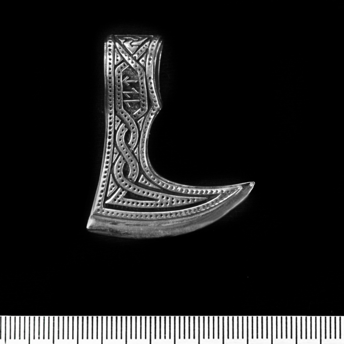 Perun Ax (Pattern with Runes) (925 Silver) Pendant