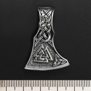 Perun Ax (Valknut) (925 Silver) Pendant