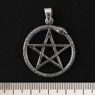 Pentagram (Ouroboros) (925 Silver) Pendant