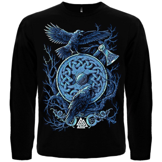 Valknut (Odin's Crows) Long Sleeve T-Shirt