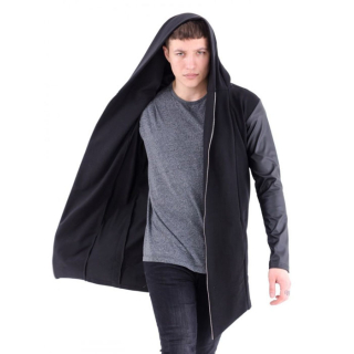 Urbanist (Eco-Leather Sleeve) Mantle Hoodie