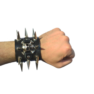 Spikes and Skull №112 Wristband
