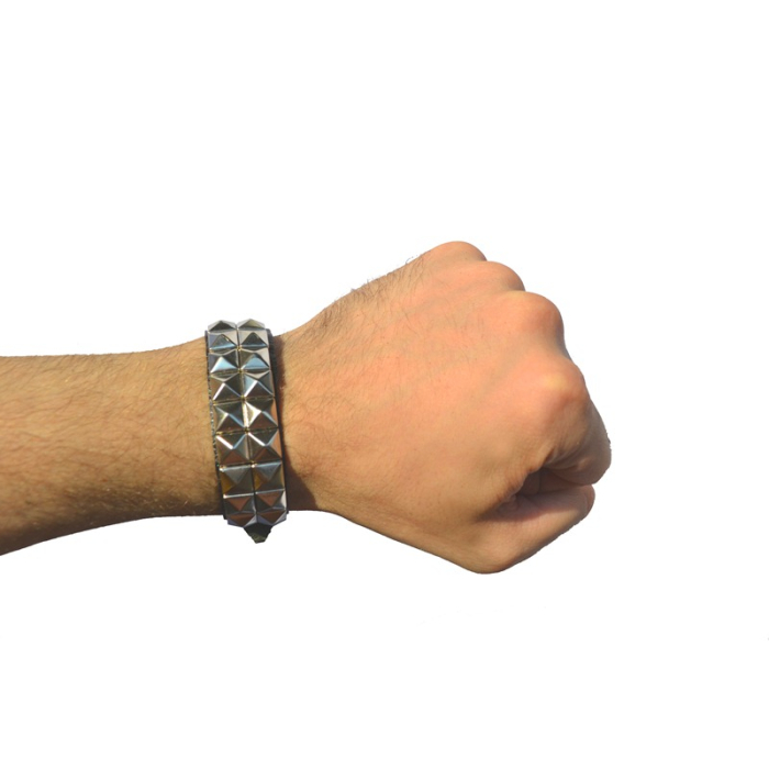 2 Rows Pyramid №7 Wristband