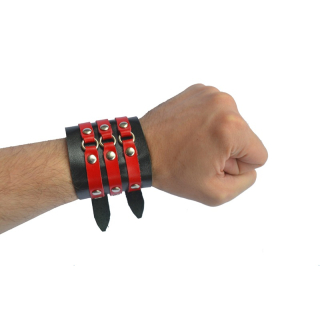 3 Straps with Rings (Red) №65 Wristband