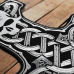 Thor's Hammer with a Skull (Valknut) Back Embroidered Patch