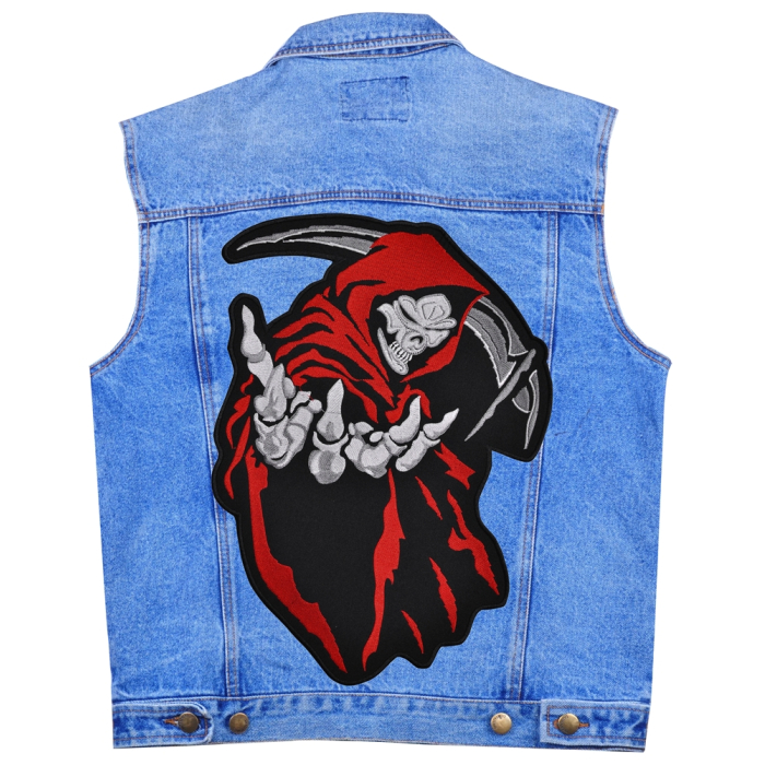 Grim Reaper Back Embroidered Patch