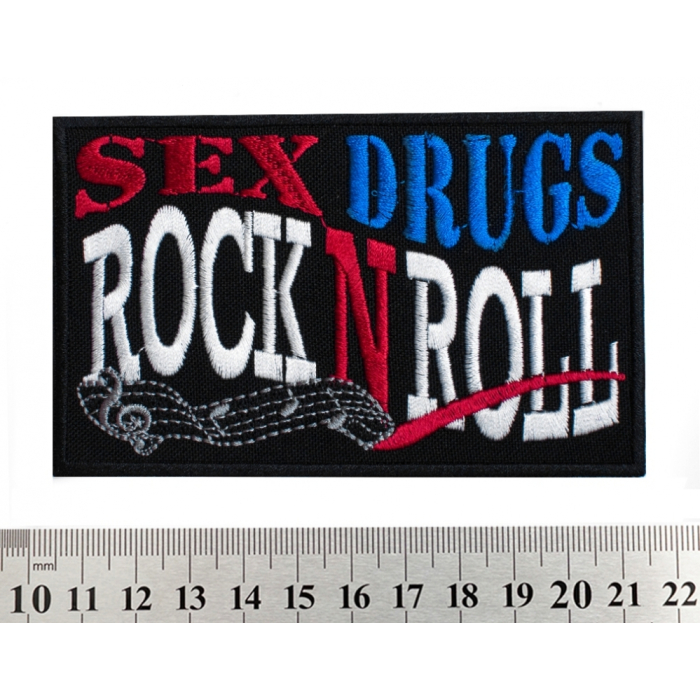 Sex, Drugs, Rock'n'Roll Embroidered Patch