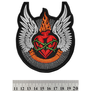 Tattoo Heart Embroidered Patch