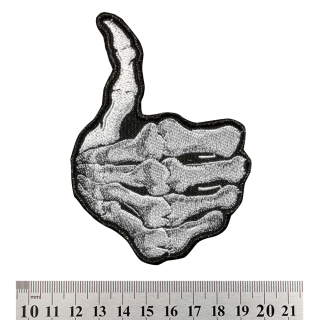 Skeleton Thumb Up Embroidered Patch