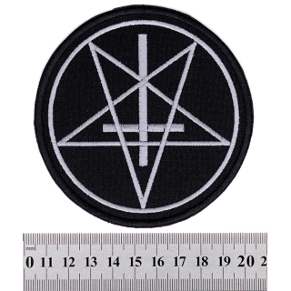 Pentagram with Inverted Cross Embroidered Patch