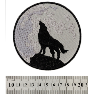 Wolf Howling at the Moon Embroidered Patch