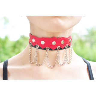 Chains and Holnitens (Black and Red) №318 Collar