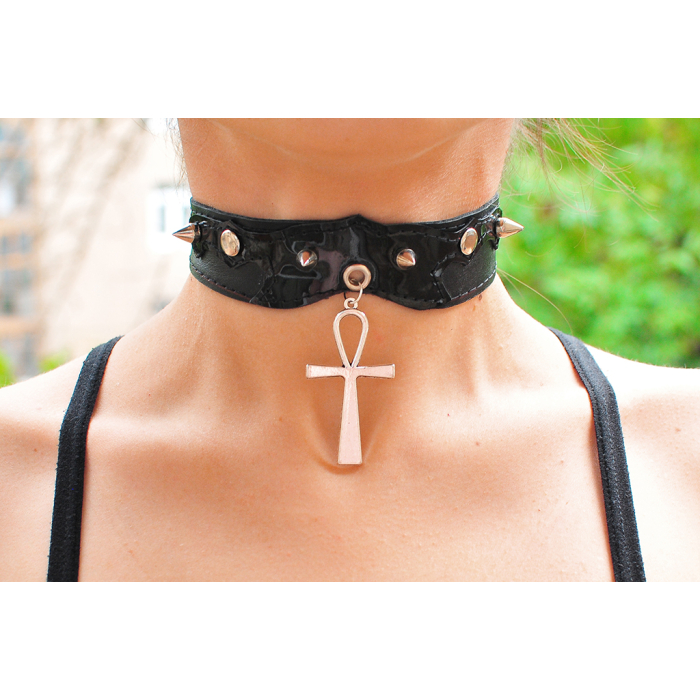 Ankh Pendant (Steel Color) (ar-006) Collar